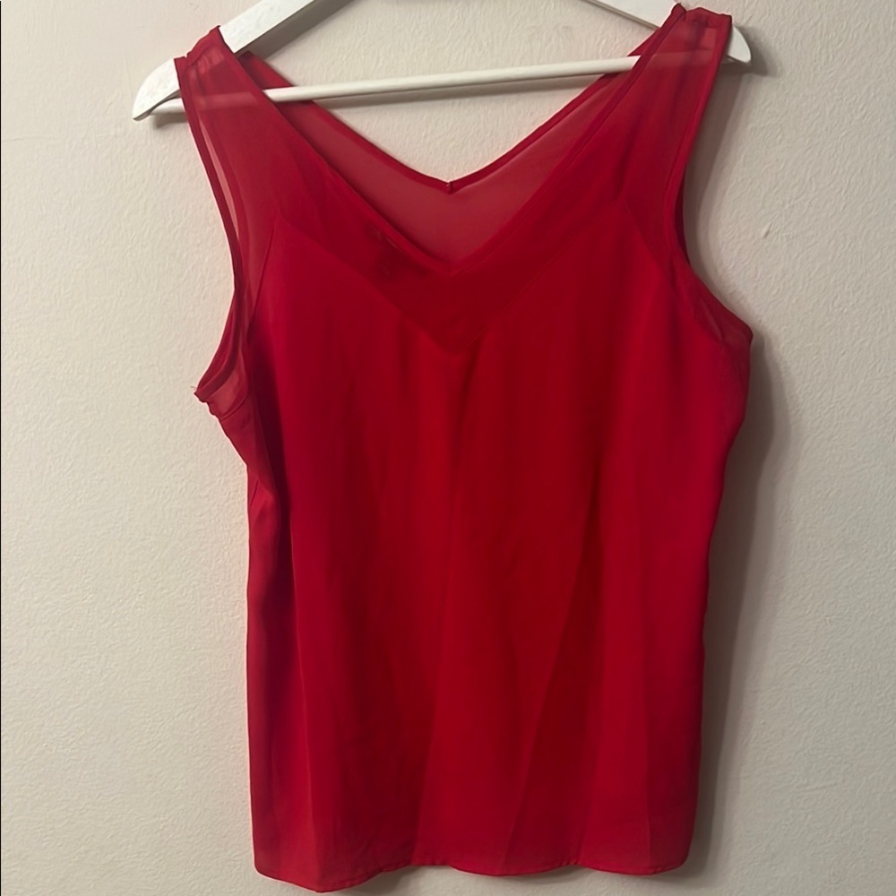 INC International Concepts Red Fitted Sleeveless Tank